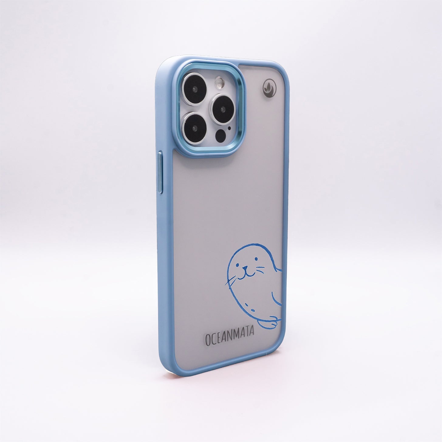 iPhone 14 pro Hülle - Robbe blau - "Robby" - nachhaltig