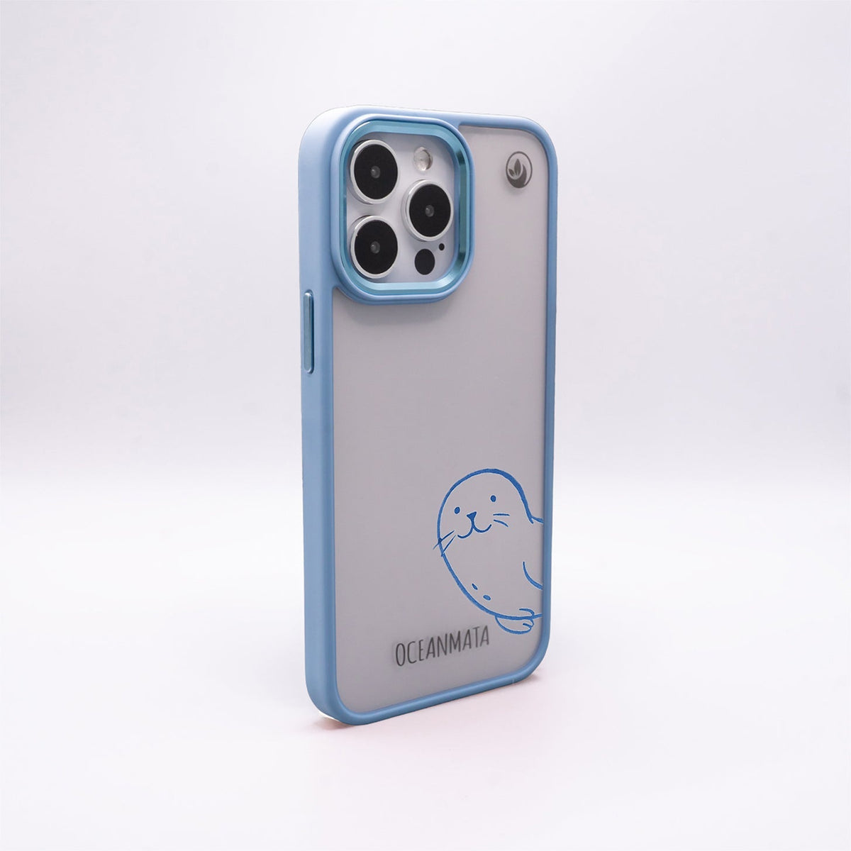 iPhone 16e Hülle - Robbe blau - "Robby" - nachhaltig