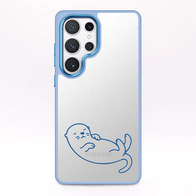 Samsung S25 Hülle - Otter blau - "Otter" - nachhaltig