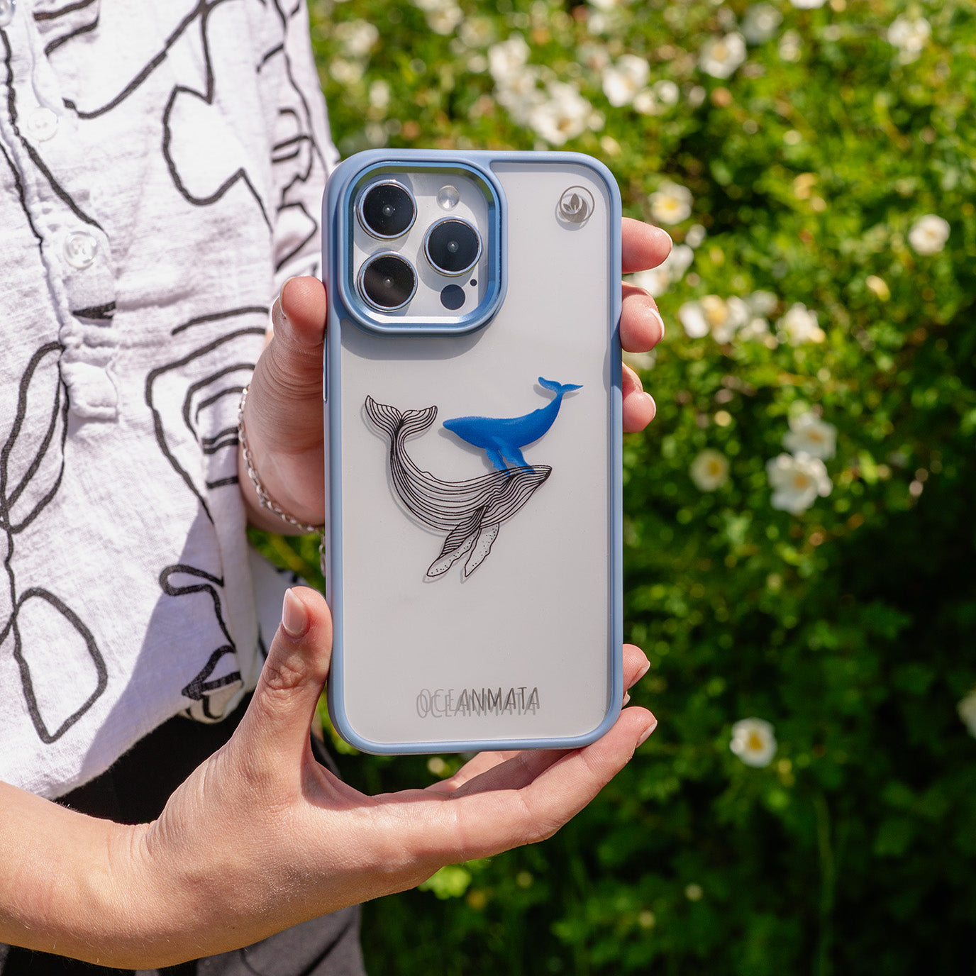 iPhone 14 Hülle - Wal blau - "BlueWhale" - nachhaltig