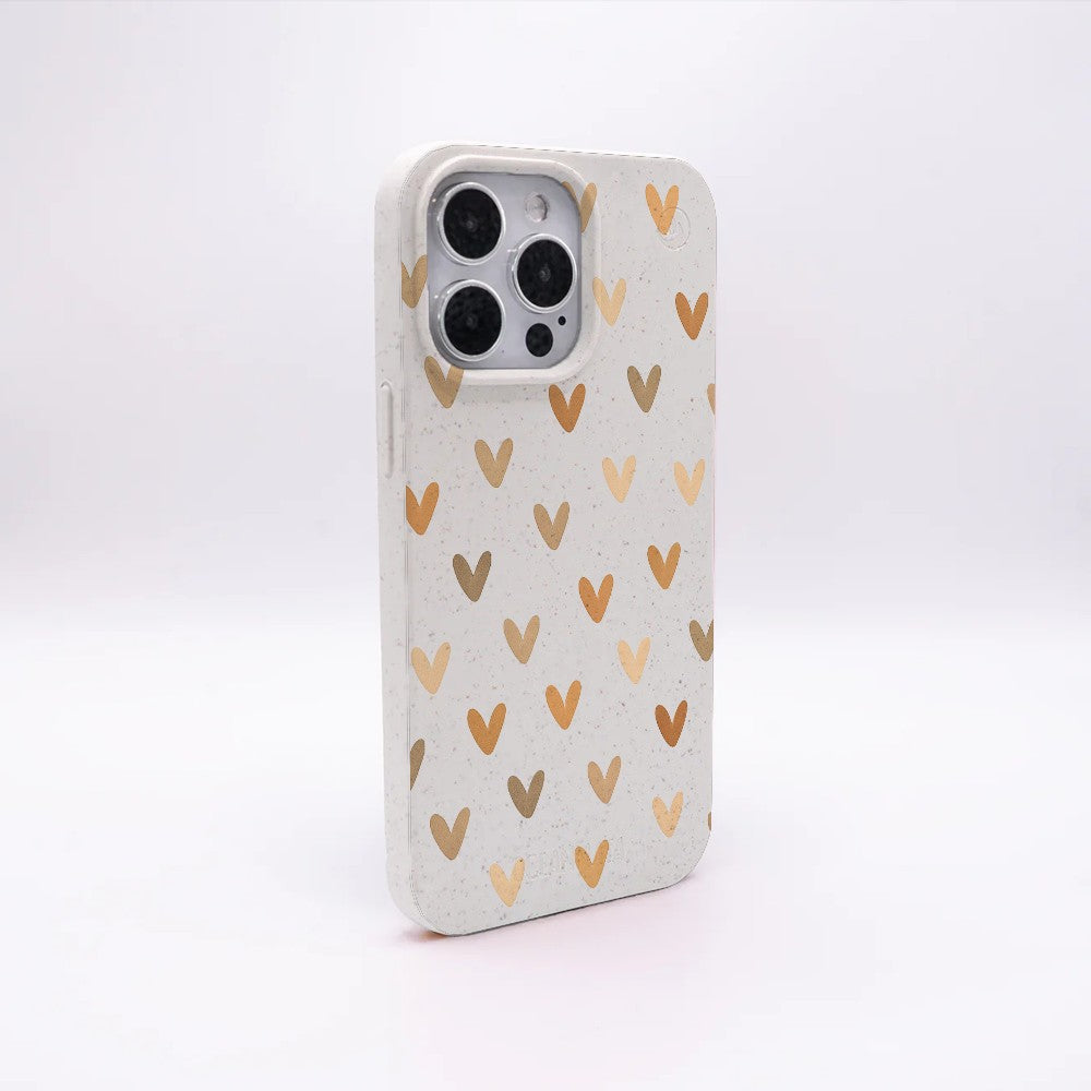 iPhone 13 pro max Hülle - Herz weiß - "AutumnLove" - nachhaltig