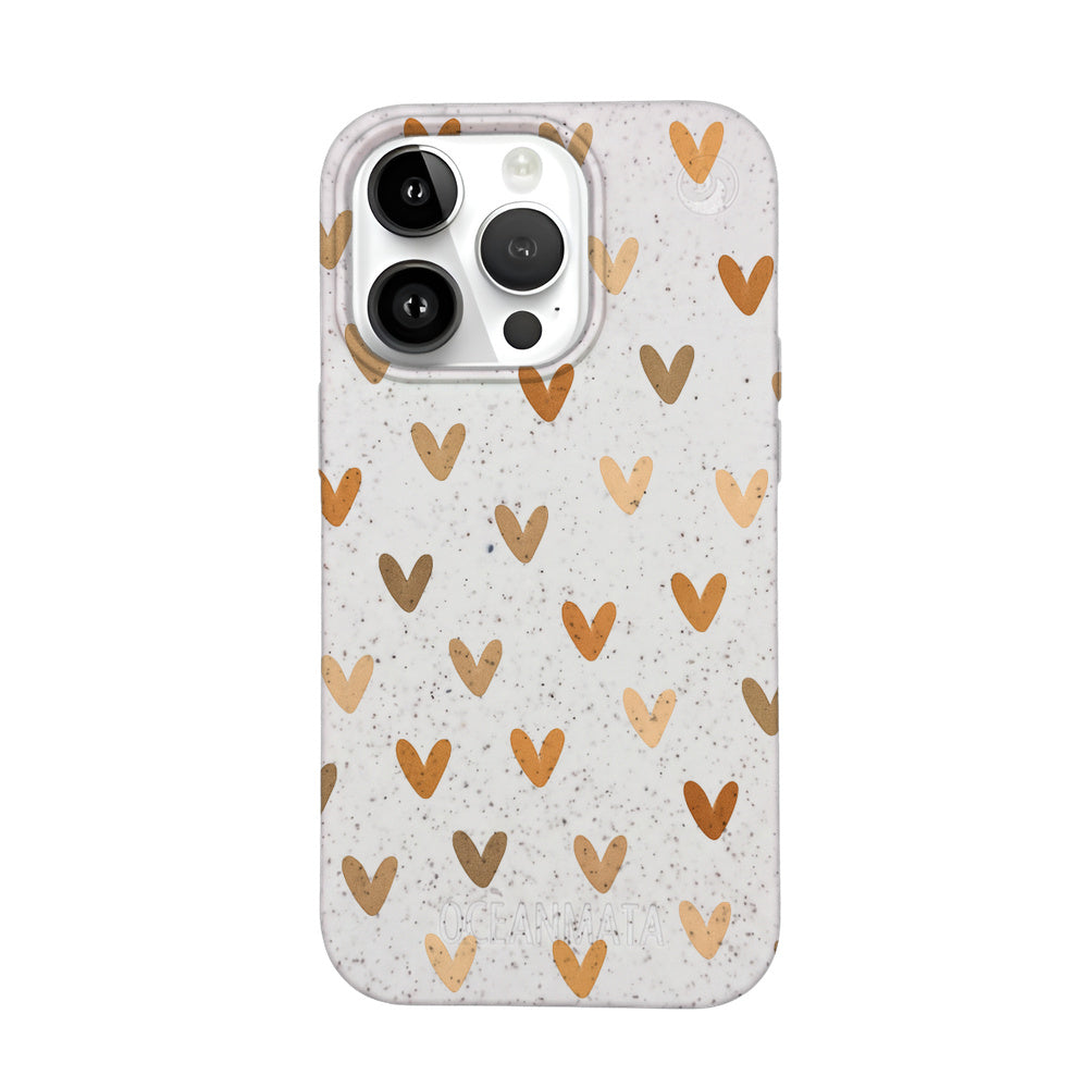 iPhone 14 pro max Hülle - Herz weiß - "AutumnLove" - nachhaltig