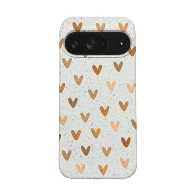 Google Pixel 9 / 9 Pro Hülle - Herz weiß - "AutumnLove" - nachhaltig