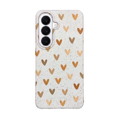 Samsung S26 Hülle - Herz weiß - "AutumnLove" - nachhaltig