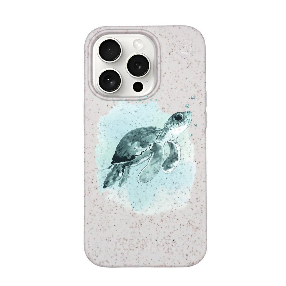 iPhone 15 pro max Hülle - Schildkröte grün - "Baby Turtle" - nachhaltig
