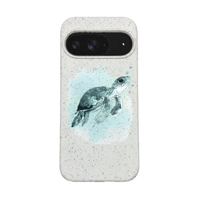 Biologisch abbaubare Handyhülle Google Pixel 9 / 9 Pro Babyturtle — kompostierbar — Vorderseite