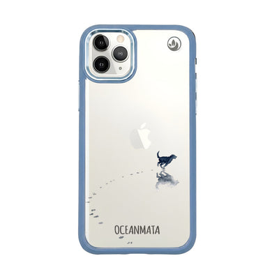 iPhone 11 pro Hülle - Hund Strand - "beachsiderun" - nachhaltig
