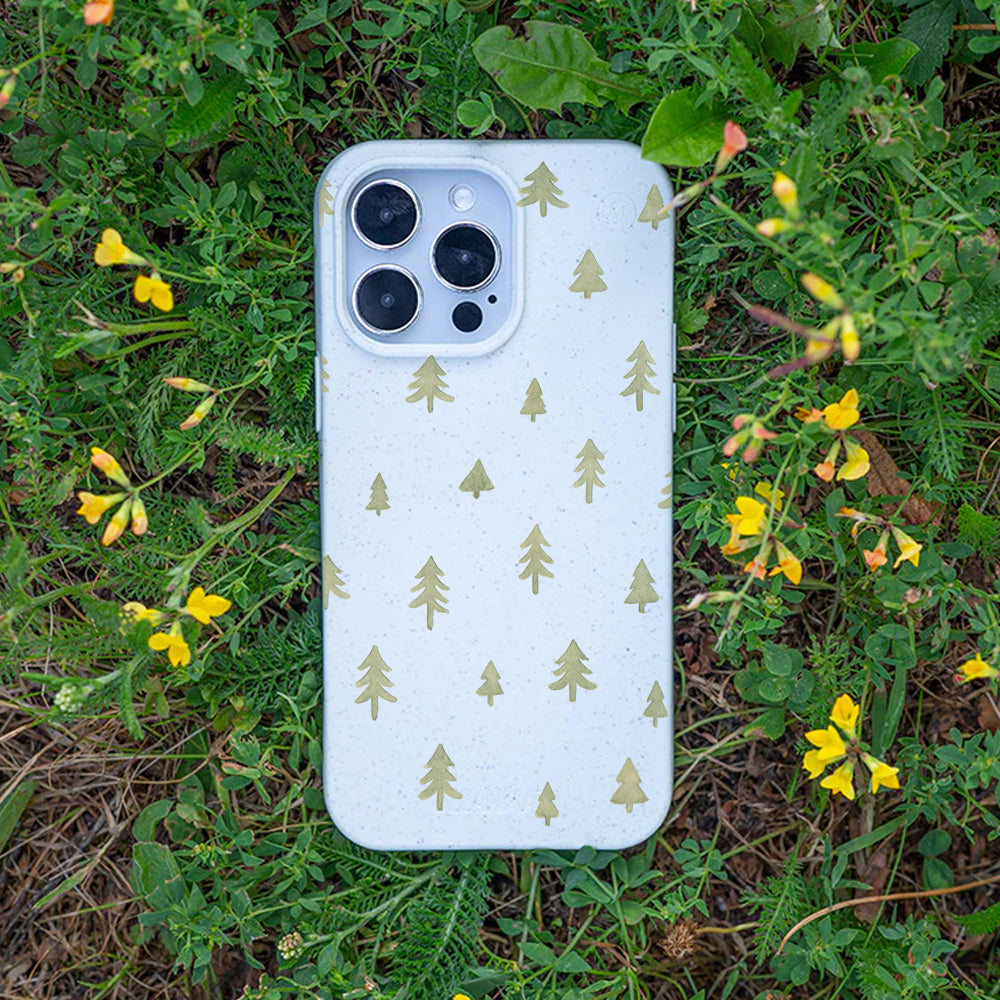 iPhone 13 mini Hülle - Winter weiß - "Winterwald" - nachhaltig