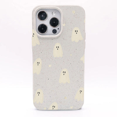 iPhone 17 pro max Hülle - Geist weiß - "LittleGhost" - nachhaltig