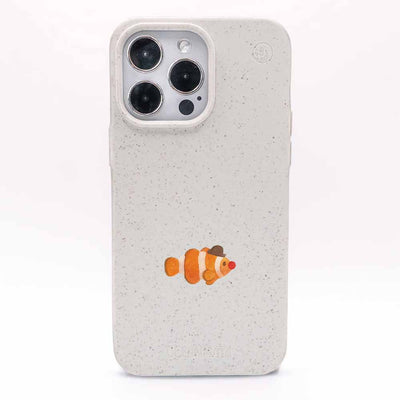 iPhone 16 pro max Hülle - Clownfisch weiß - "Mr.Clown-Fish" - nachhaltig