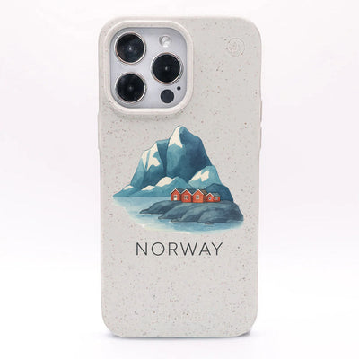 iPhone 16 pro Hülle - Norwegen weiß - "Norway" - nachhaltig