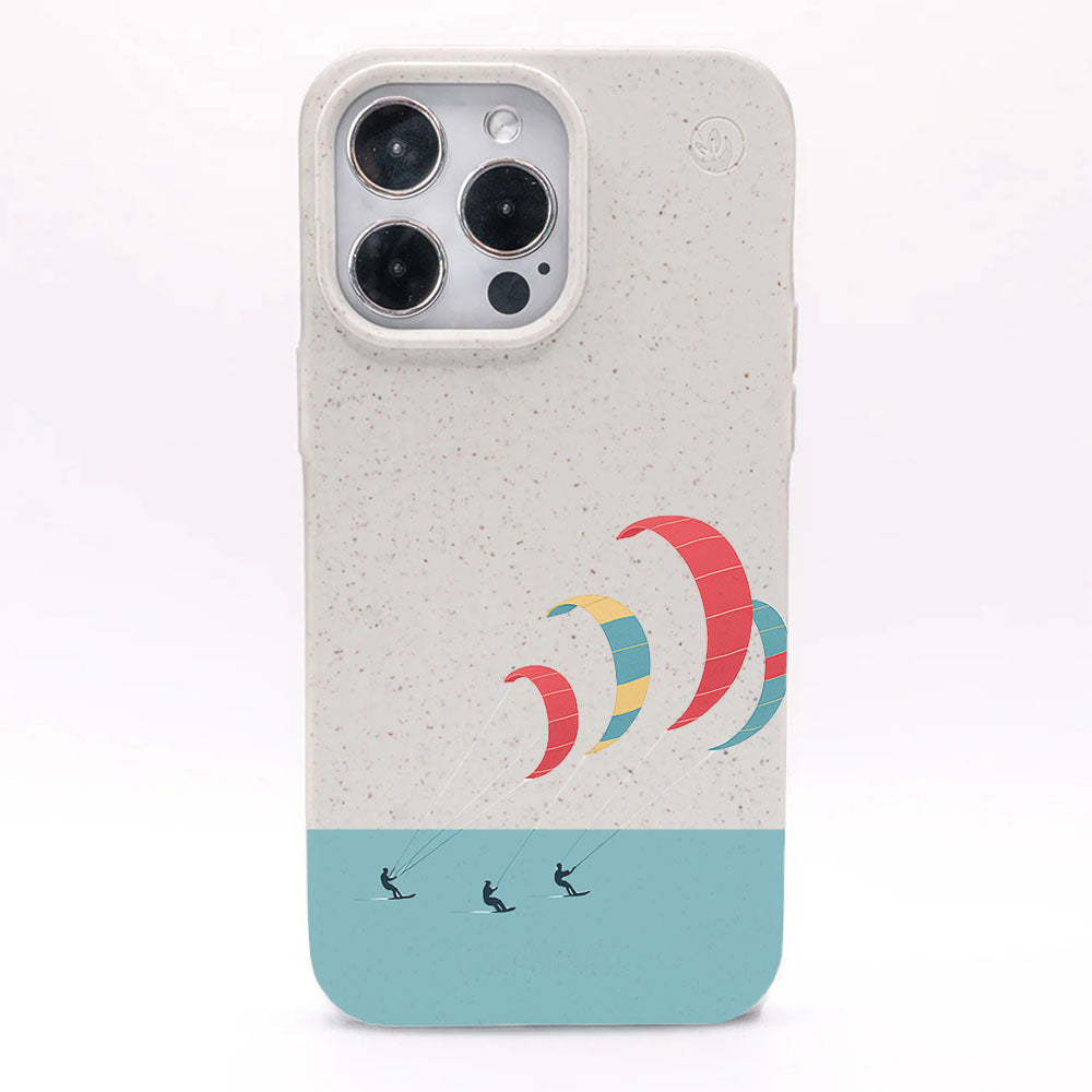 iPhone 14 pro Hülle - Kite weiß - "Kitesurf" - nachhaltig