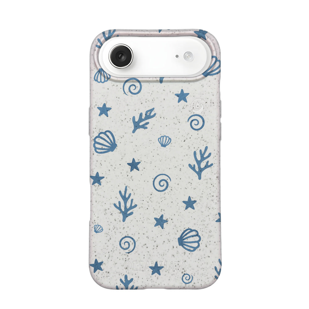 iPhone 17 Air Hülle - Korallen weiß - "BlueCoralLife" - nachhaltig