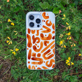 Biologisch abbaubare Handyhülle iPhone 16 Buchstabensuppe — kompostierbar — Bonus