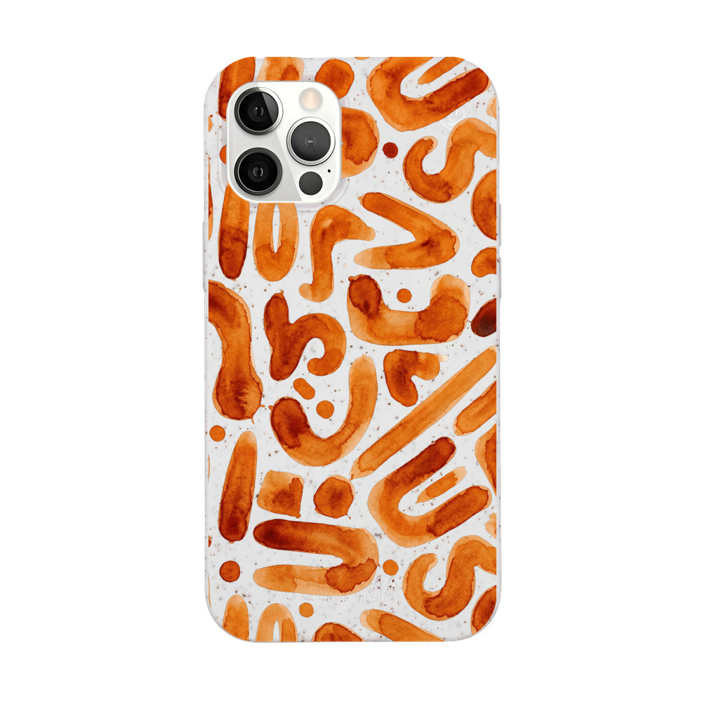 Biologisch abbaubare Handyhülle iPhone 12 pro / iPhone 12 Buchstabensuppe — kompostierbar — Vorderseite