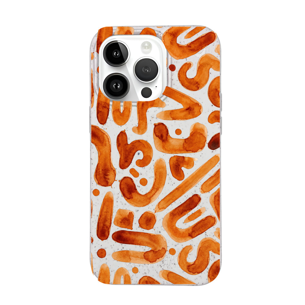 Biologisch abbaubare Handyhülle iPhone 14 pro Buchstabensuppe — kompostierbar — Vorderseite