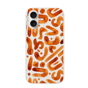 Biologisch abbaubare Handyhülle iPhone 17 Buchstabensuppe — kompostierbar — Vorderseite
