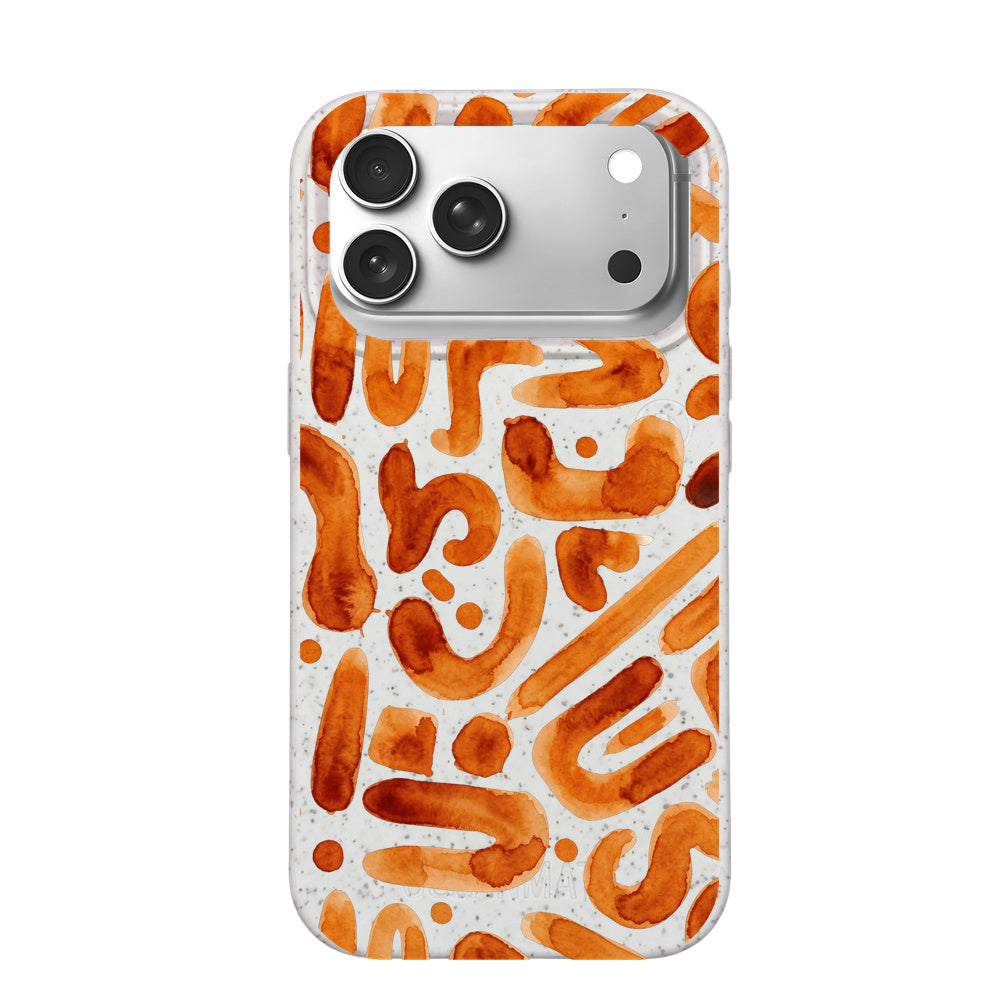 Biologisch abbaubare Handyhülle iPhone 18 Pro Max / 17 Pro Max Buchstabensuppe — kompostierbar — Vorderseite