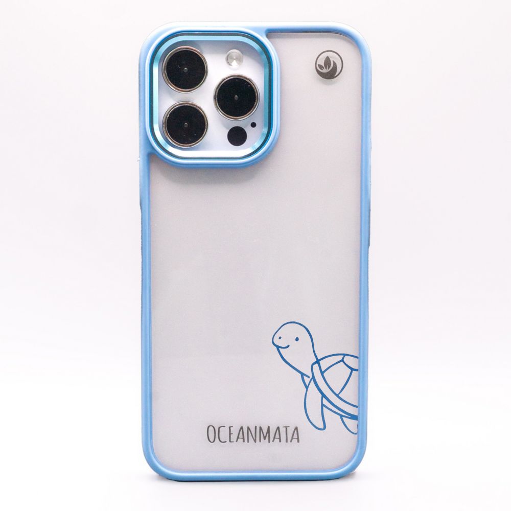 iPhone 12 pro / iPhone 12 Hülle - Schildkröte blau - "Schildi" - nachhaltig