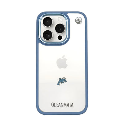 iPhone 15 pro max Hülle - Delfin blau - "Captain Dolphin" - nachhaltig
