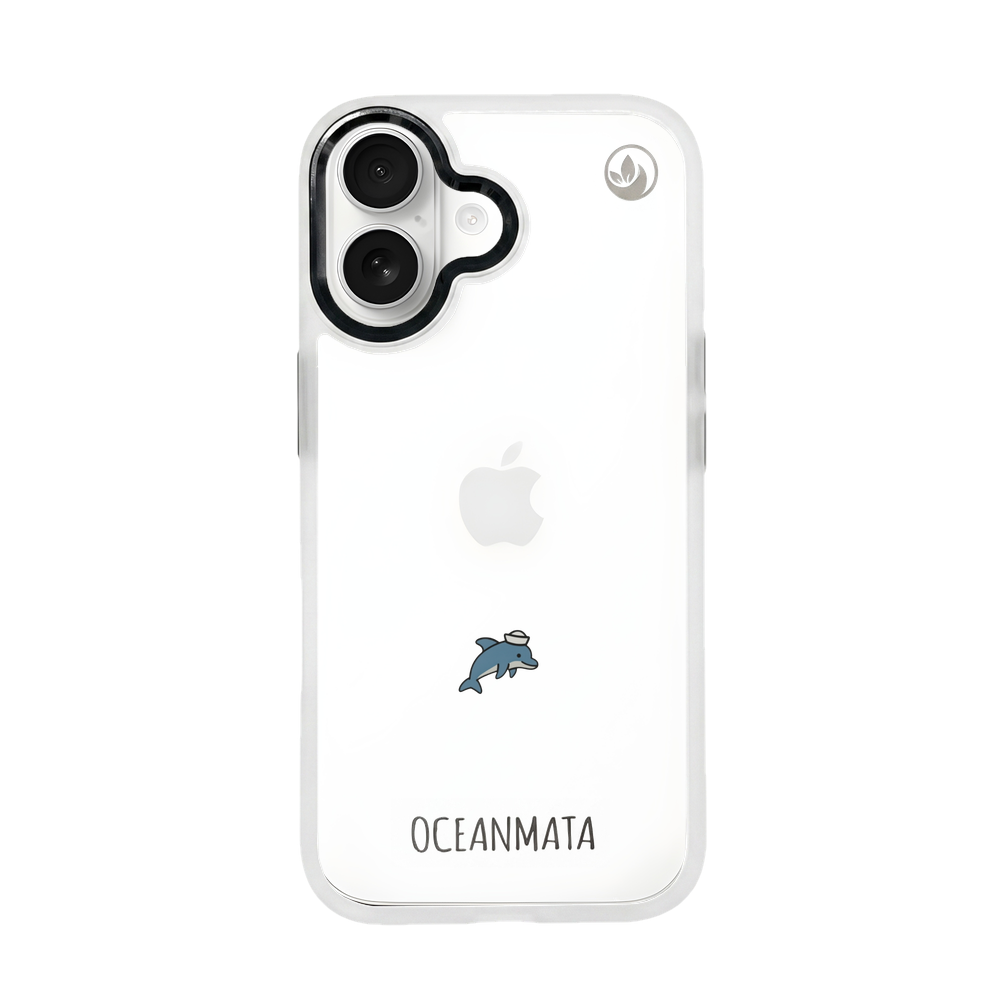 iPhone 17 Hülle - Delfin blau - "Captain Dolphin" - nachhaltig