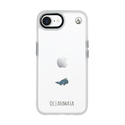 iPhone 16e/17e Hülle - Wal blau - "Captain Whale" - nachhaltig