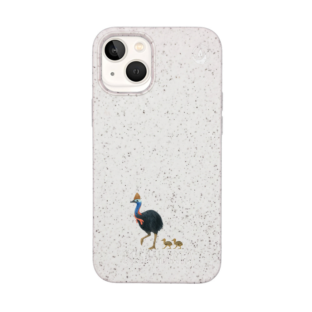 Biologisch abbaubare Handyhülle iPhone 13 mini Cassowarystroll — kompostierbar — Vorderseite