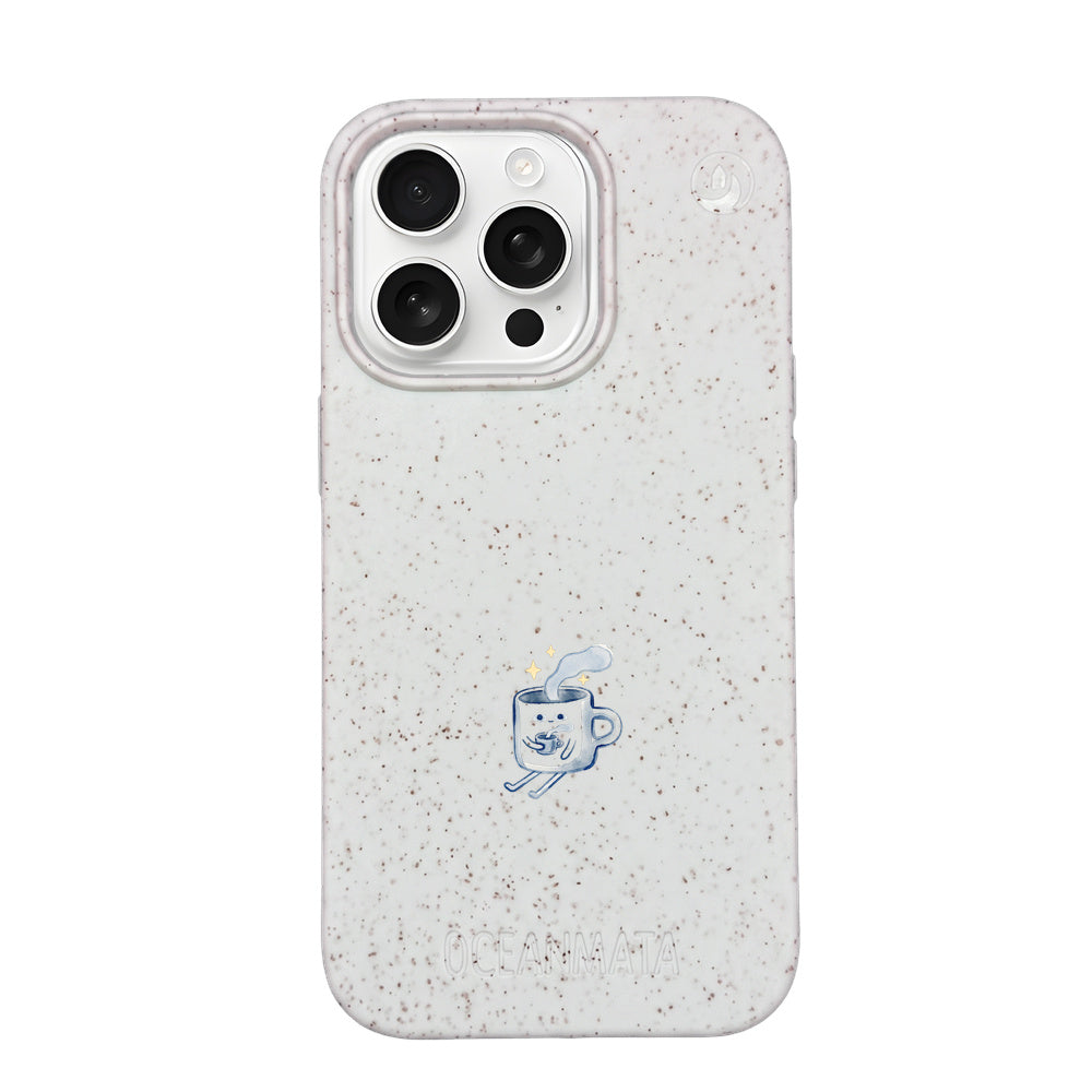 Biologisch abbaubare Handyhülle iPhone 16 pro Coffeelove — kompostierbar — Vorderseite