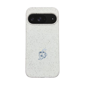 Biologisch abbaubare Handyhülle Google Pixel 9 / 9 Pro Coffeelove — kompostierbar — Vorderseite