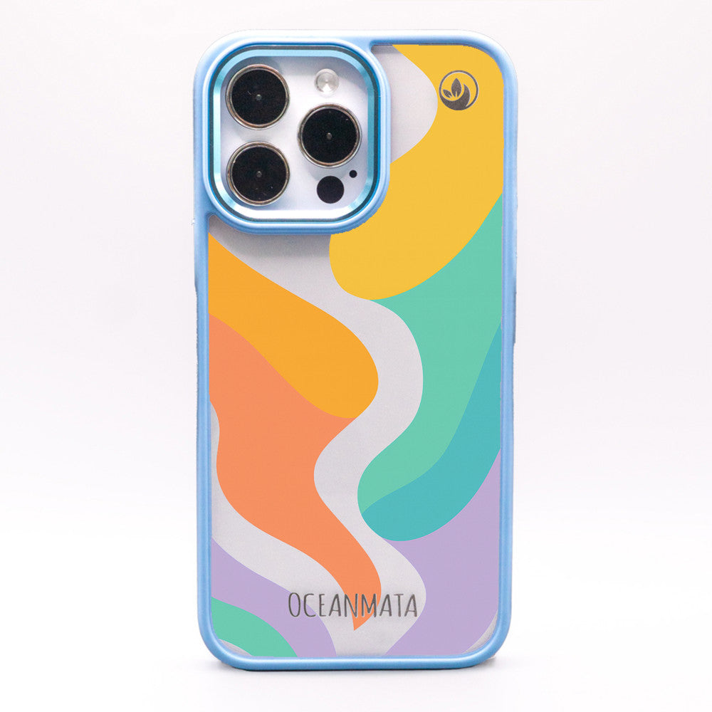 iPhone 13 Hülle - bunte Wellen - "Tide Flow" - nachhaltig