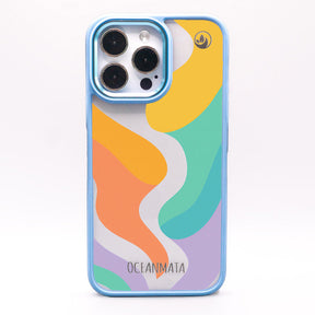 iPhone SE/7/8 Hülle - bunte Wellen - "Tide Flow" - nachhaltig
