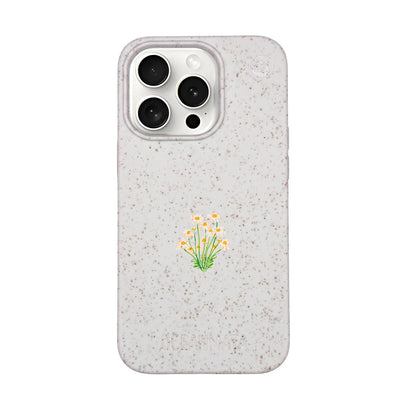 iPhone 15 pro max Hülle - Blumen weiß - "Daisy" - nachhaltig