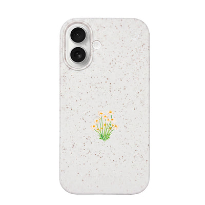 iPhone 17 Hülle - Blumen weiß - "Daisy" - nachhaltig