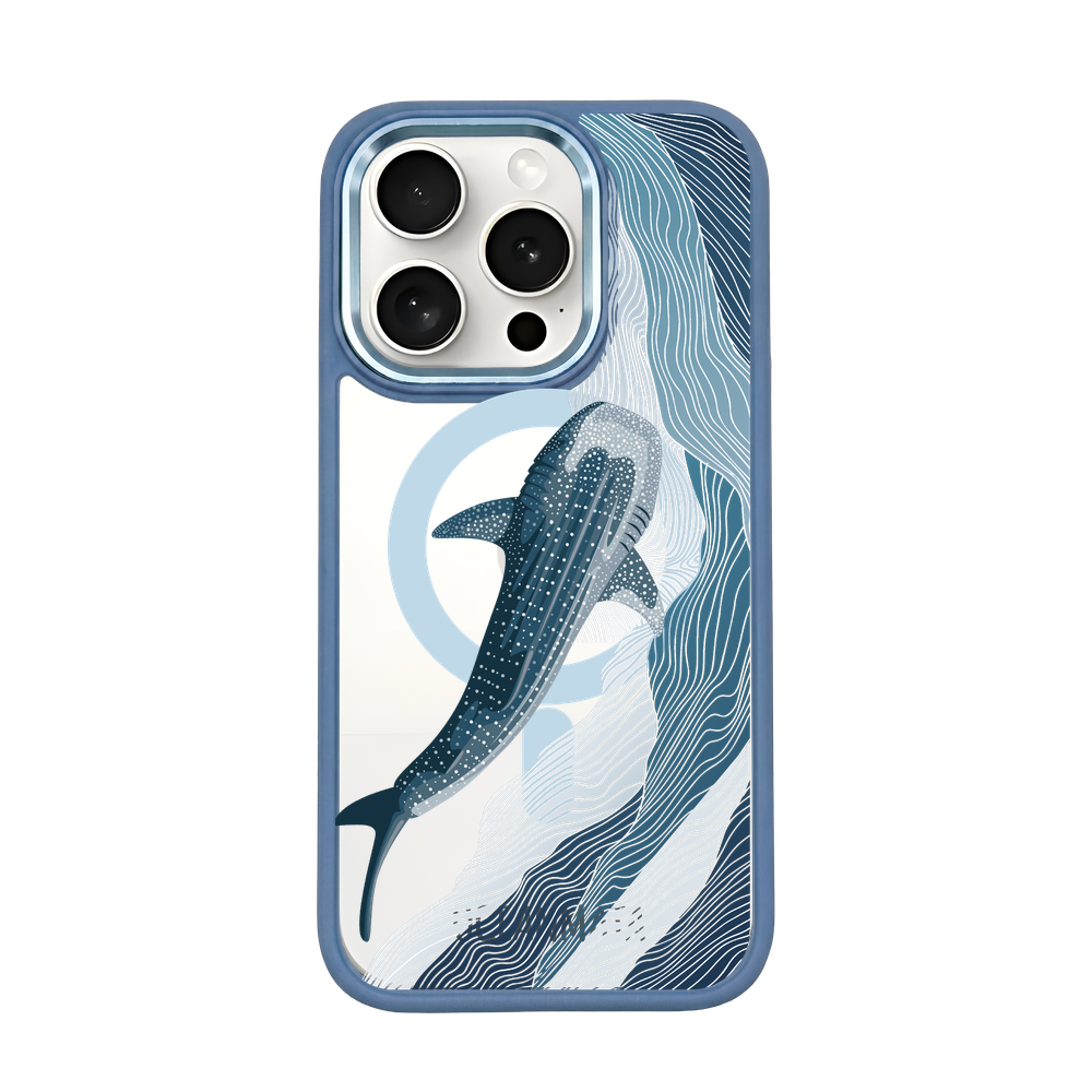 iPhone 15 pro Hülle - Walhai blau - "DeepWater" - nachhaltig
