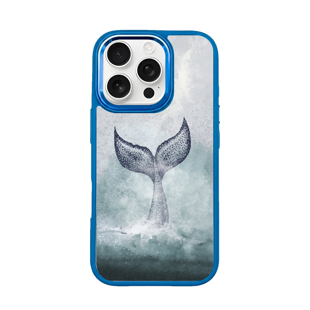 iPhone 16 pro max Hülle - Delfin blau - "Dolphin" - nachhaltig