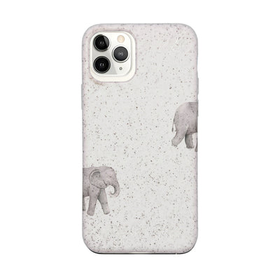 iPhone 11 pro Hülle - Elefant weiß - "Ele-Fant" - nachhaltig