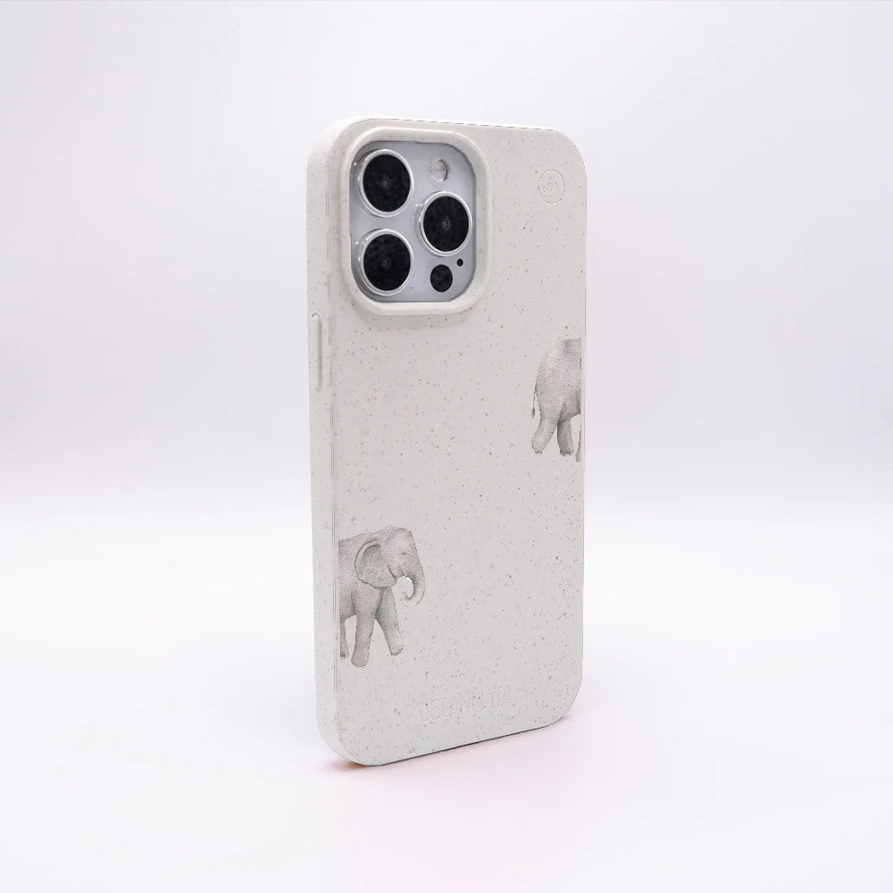 iPhone 12 mini Hülle - Elefant weiß - "Ele-Fant" - nachhaltig