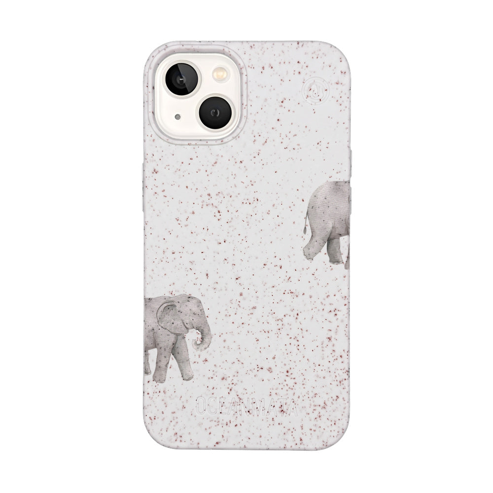 iPhone 13 Hülle - Elefant weiß - "Ele-Fant" - nachhaltig
