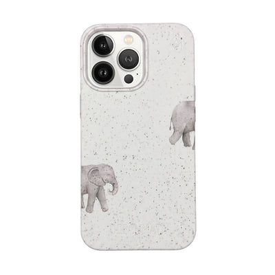iPhone 13 pro max Hülle - Elefant weiß - "Ele-Fant" - nachhaltig