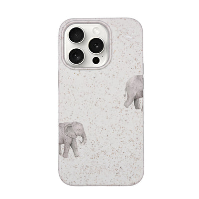 iPhone 15 pro max Hülle - Elefant weiß - "Ele-Fant" - nachhaltig