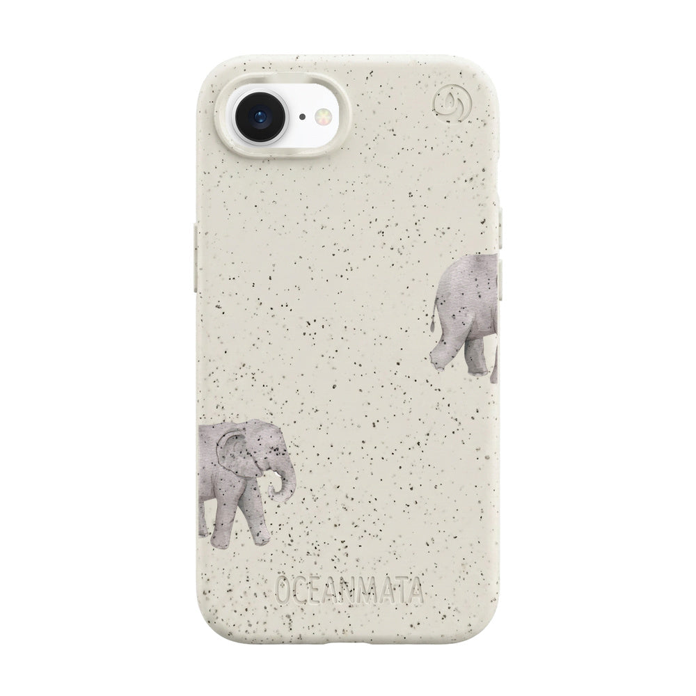 iPhone 16e/17e Hülle - Elefant weiß - "Ele-Fant" - nachhaltig