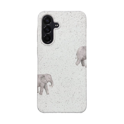 Samsung A56 Hülle - Elefant weiß - "Ele-Fant" - nachhaltig