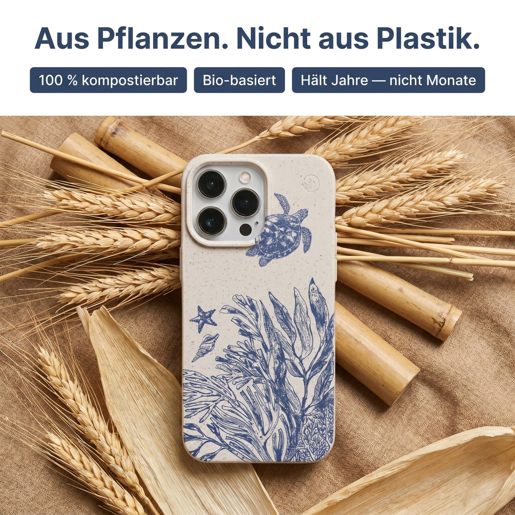 Biologisch abbaubare Handyhülle iPhone 17 Air Mantawave — kompostierbar — Material