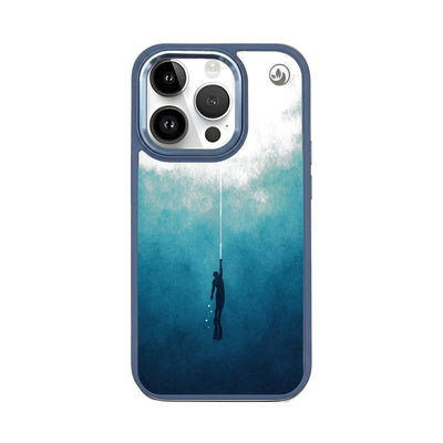 iPhone 14 pro Hülle - Freedive blau - "Freedive" - nachhaltig