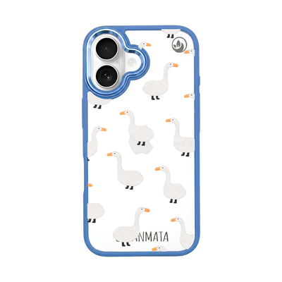 iPhone 16 Hülle -  gans blau - "Goose Fella" - nachhaltig