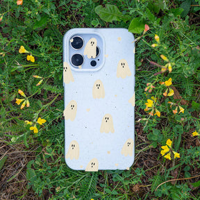 iPhone 14 pro Hülle - Geist weiß - "LittleGhost" - nachhaltig