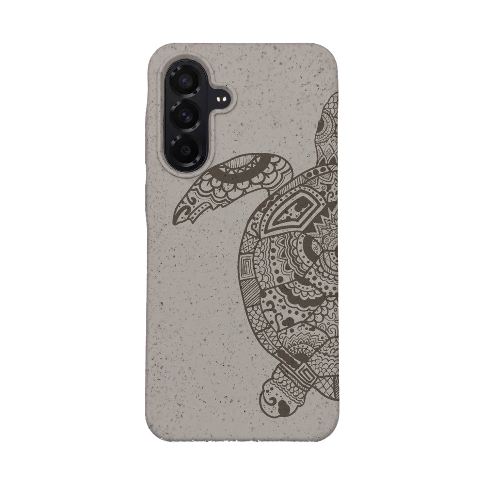 Samsung A56 Hülle - beige - "GREEN TURTLE" - nachhaltig