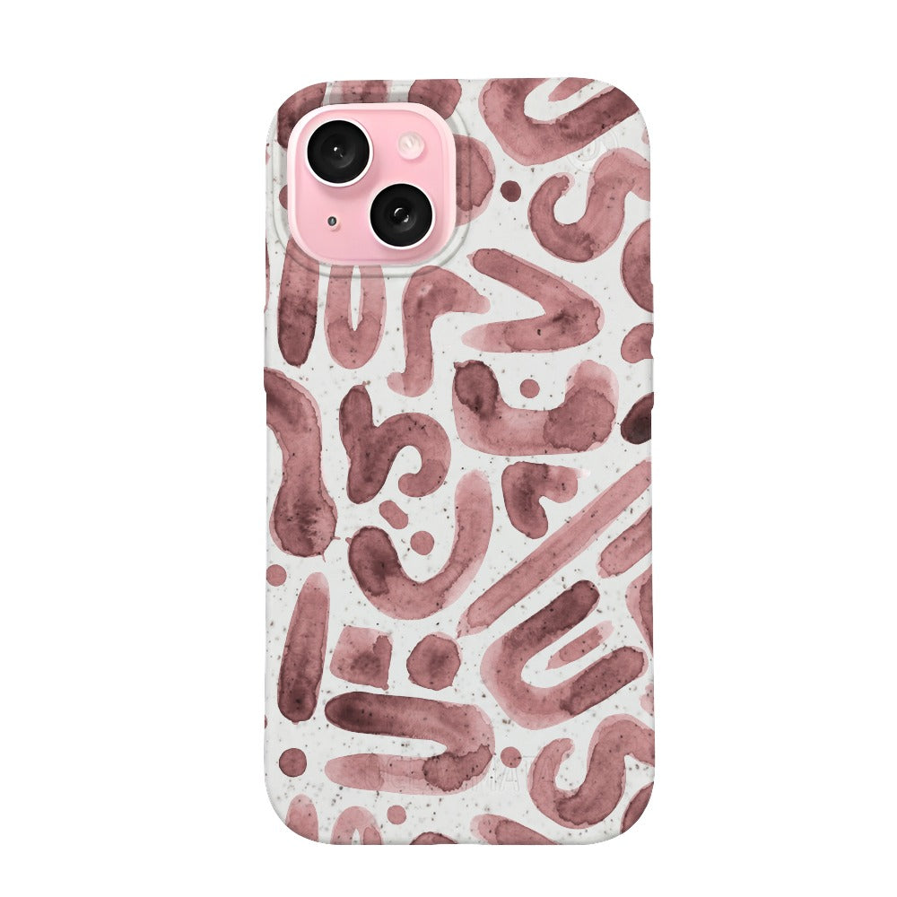iPhone 15 Hülle Buchstabensuppe in Handyfarbe