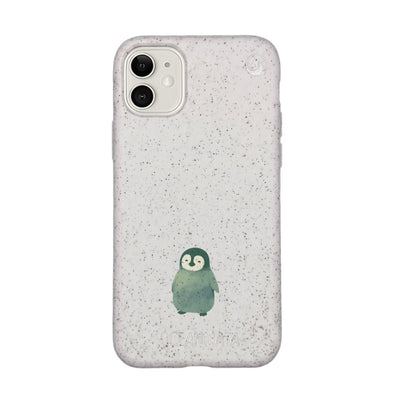iPhone 11 Hülle - Pinguin weiß - "HappyPinguin" - nachhaltig