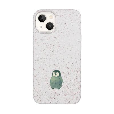 iPhone 13 Hülle - Pinguin weiß - "HappyPinguin" - nachhaltig